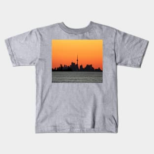 Toronto skyline at dawn Kids T-Shirt